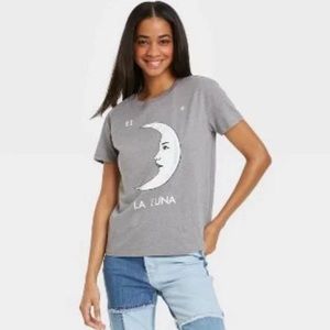 La Luna Short Sleeve Graphic T-Shirt - Heather Gray size xxl